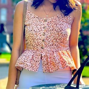 Pink & Brown Summer Top